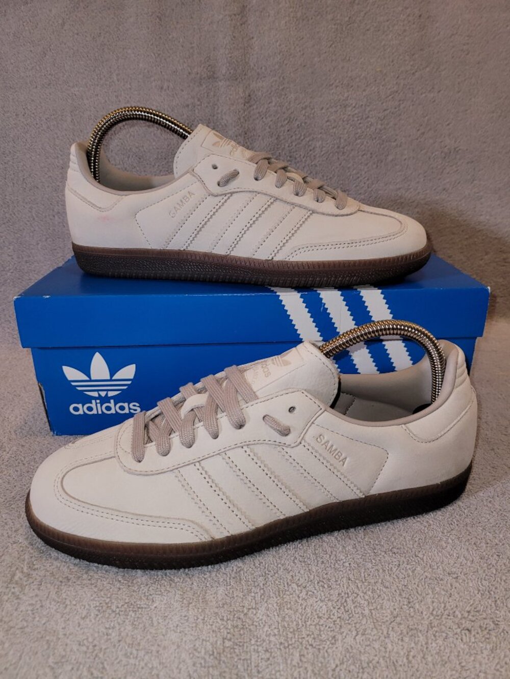 Adidas Samba OG Alumina/Light Brown/Gum Men's Size 7 Sneakers IH4388 (#2242)